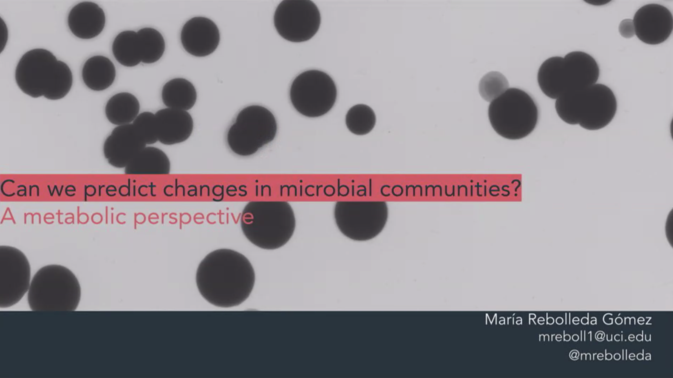 Can We Predict Changes in Microbial Communities?”