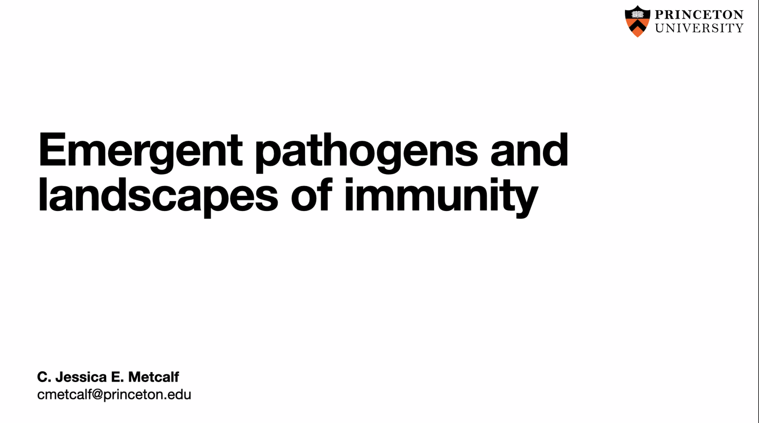 Emergent Pathogens and Landscapes of Immunity