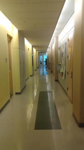 Hallway outside lab