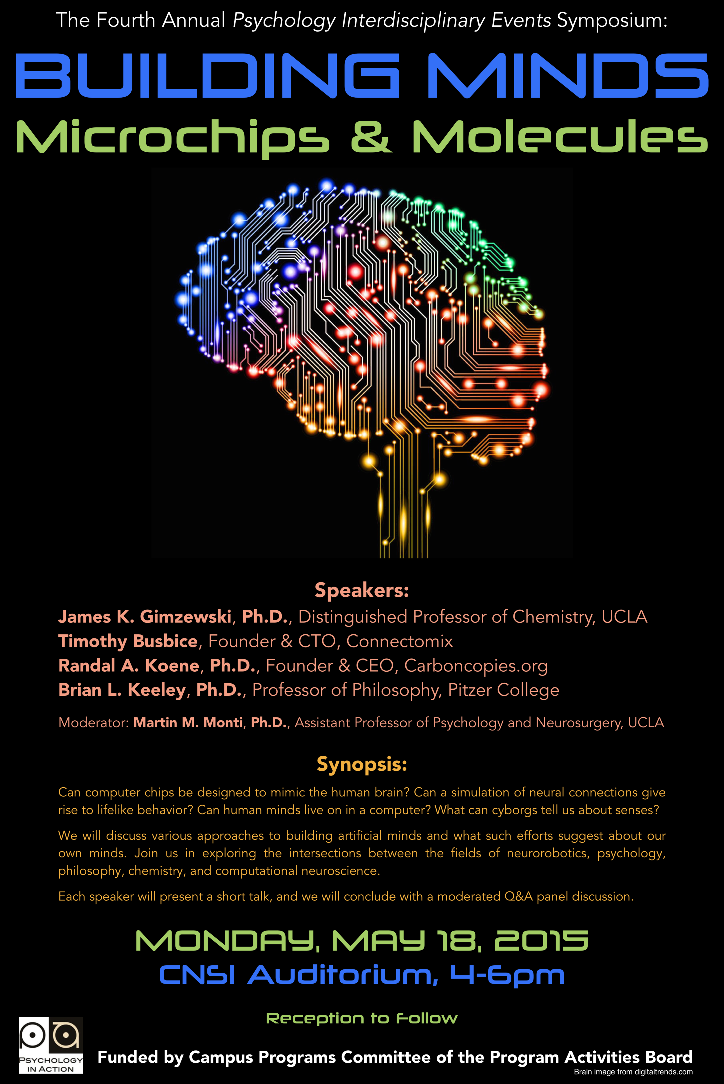 “Building Minds: Microchips & Molecules” Symposium – May 18, 2015