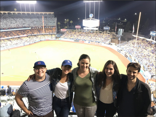 Just some UCLA Psychology friends watching the Cubs-Dodgers game